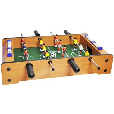 Imagem de Mesa de Pebolim Totó Super Craque com 2 bolas incluídas 51cm - DM Toys
