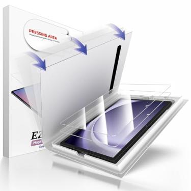 Imagem de EZ-GLAZ - Pacote com 2 protetores de tela para Samsung A9 Plus, vidro temperado com dureza 9H + com bandeja de fácil aplicação, resistente a arranhões, suporta Apple Pencil, compatível com capa