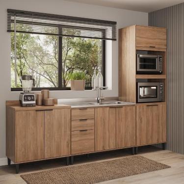 Imagem de Conjunto Balcões Miami Loft Carraro Freijó