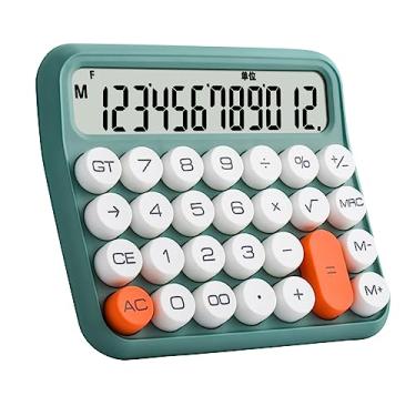 Imagem de Calculadora Com Display LCD Grande, Calculadora de Mesa Mecânica de 12 Dígitos Com Botão Grande e Almofada Inferior Antiderrapante, Teclas Removíveis, Função de Desligamento