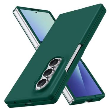 Imagem de YSLBWLE Capa para Samsung Galaxy Z Fold 7, fina e de grau militar, capa protetora à prova de choque PC rígido (verde) 20-zfold7-07
