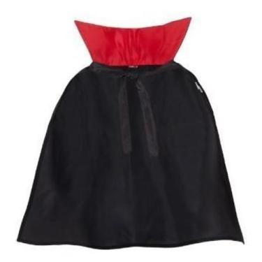 Imagem de Capa De Vampiro Infantil Com Gola Festa Halloween 80Cm - Lynx Produçõe