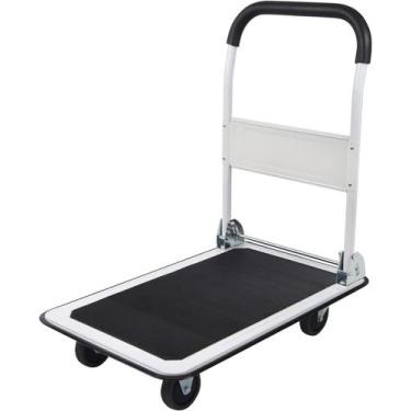 Imagem de Carrinho dobrável LEADALLWAY 150 kg de capacidade 4 rodas branco