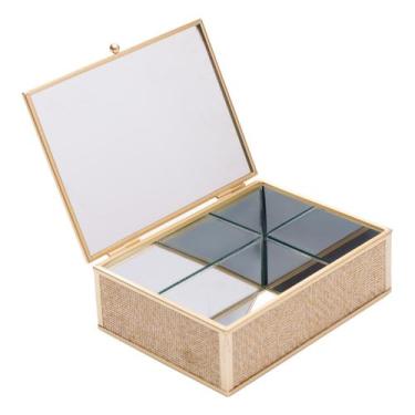 Imagem de Porta Joias 18cm dourado metal Wolff Mesa - 61942