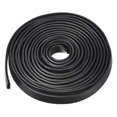 Imagem de uxcell — Extrusão de vedação U com acabamento de borda, silicone preto, capa protetora com borda em U para borda de 5/64-5/32" Edge 5 M/16,4Ft