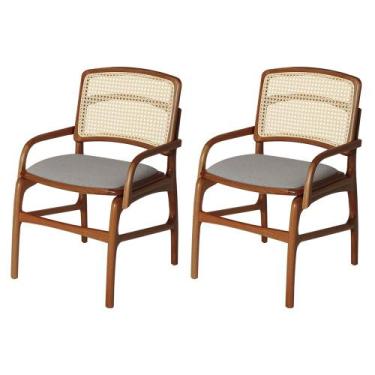 Imagem de Conjunto 2 Cadeiras de Cozinha Florença em Madeira Jequitibá Terra Bra