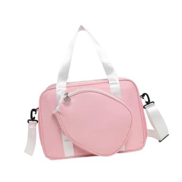 Imagem de oshhni Bolsa de tênis, bolsa de pickleball, de ombro para badminton, para mulheres e homens, atividades ao ar livre, Rosa