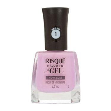 Imagem de Esmalte Lilás Risqué Diamond Gel Buquê De Hortênsias Cremoso 9,5 ml, 9
