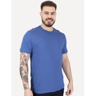Imagem de Camiseta Aramis Masculina Basic Lisa Mono Icon Azul Royal, M/M