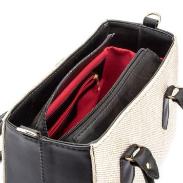 Imagem de Bolsa Colors Preta Luxo Sacola Transversal Regulavel Ziper - Fenny Sho