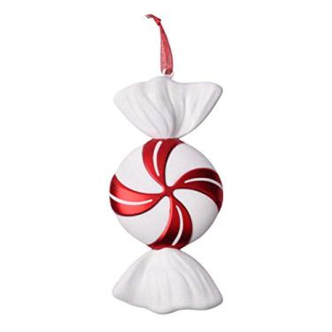 Imagem de TOPINCN Ornamento de Cana de Doce, Pingente de árvore de Natal Branca Vermelha, Decoração de Natal de Pollipops de Bricolage, Decoração de Doces Suspensos Com Formato de Moinho de para (Cor variada