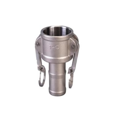 Imagem de Adaptador de encaixe Camlock macho fêmea BSPT de aço inoxidável 304 1/2" 3/4" 1" 1,5" 2" de desconexão rápida para bomba de mangueira, água caseira, óleo e gás(Type C,3/4")
