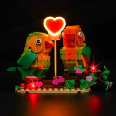 Imagem de Hilighting Upgraded Led Light Kit Compatible with Lego Valentine Lovebirds Building Set, Lights Decoration Compatible with Lego 40522 (Model Not Included)