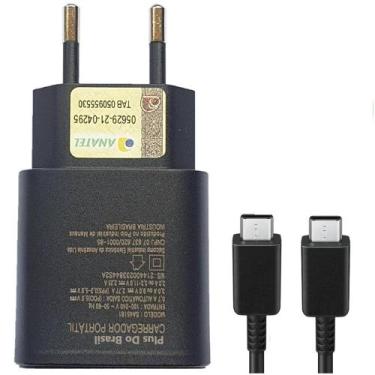Imagem de Carregador Turbo 45W Tipo-C Super Fast + Cabo USB-C Compatível Galaxy 