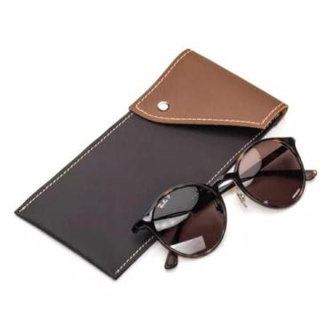 Imagem de Estojo Porta Óculos De Sol Design Moderno Sintético e Couro - Bertoni,