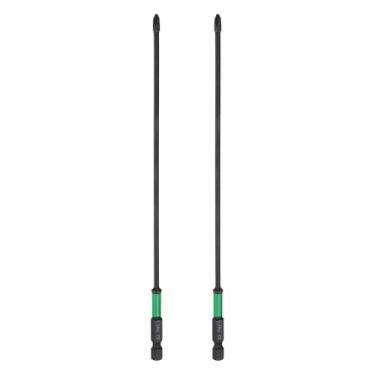 Imagem de HARFINGTON 2 peças de chave de fenda Phillips de impacto número 1 PH1 haste sextavada de 1/10.2 cm 8" (200 mm) de comprimento, haste magnética de 0,3 cm, chave de fenda industrial de aço S2 para