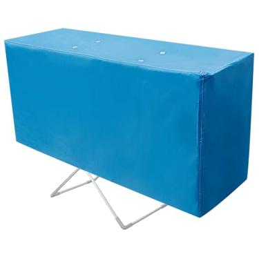 Imagem de ZFLYCANP Capa de ar aquecido, capa dobrável aquecida para arejador, prateleira de secagem aquecida à prova de poeira para roupas escorredor de cavalos acelera a secagem (azul)