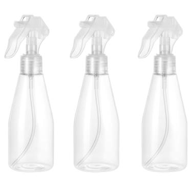 Imagem de UPSTORE Pacote com 3 frascos de spray de plástico transparente de 200 ml, pulverizador de névoa fina, bico resistente para salão de beleza, limpeza de jardim, irrigação de plantas, uso doméstico