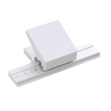 Imagem de UGPLM Furador de papel com 3 furos, mini artesanato, fotos resistentes, material escolar, estúdio de scrapbooking, cartão comemorativo, furador de papel, Branco