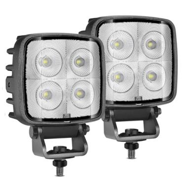Imagem de Lumimotor Luzes LED para tratores, cápsulas de luz de trabalho LED de inundação de 180° com conector DT à prova d'água 12V 24V faróis de neblina quadrados para caminhão, trator UTV, ATV, escavadeira