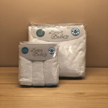 Imagem de Kit Toalha de Banho e 3 Paninhos de Boca/Babitas Verde - Laço Bebê