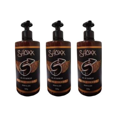 Imagem de Gel De Barbear Shoxx 500G Mentolado - Kit Com 3Un