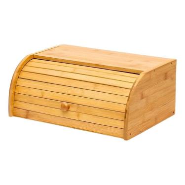 Imagem de Porta Pães com Tampa Retrátil em Bambu N249026-0 - Quanhe