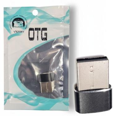 Imagem de Adaptador OTG USB-C (Fêmea) Para USB 3.0 e 2.0 (Macho) Carga e Dados, Victory - Preto
