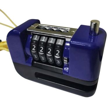 Imagem de Trava de Disco Freio Antifurto Senha 4 digitos Moto Bike Motocicleta Bicicleta Resistente Segurança Proteçao Cadeado