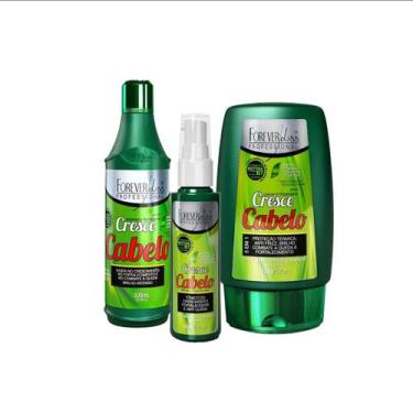 Imagem de Kit Cresce Cabelo Shampoo Leave-in e Tônico Forever Liss - Forever Lis