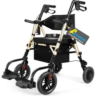 Imagem de Freios de assento dobráveis Rollator Walker Akoasm 2 em 1 136 kg