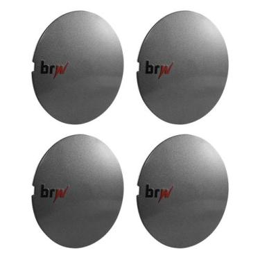 Imagem de Jogo Calota Central BRW Roda Esportiva Aranha 890 Grafite - GFM