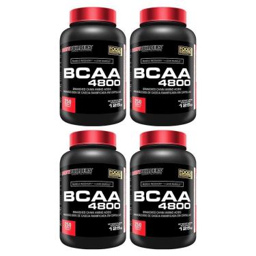 Imagem de Kit 4x BCAA 4800 - 250 cáps – Bodybuilders-Unissex