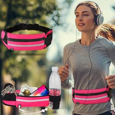 Imagem de Pochetes para mulheres, bolsa para cinto de corrida, masculina, impermeável, à prova de choque, ajuste fechado, ao ar livre, ciclismo, chaleira mágica essencial, Vermelho rosa, One Size, Mochilas de