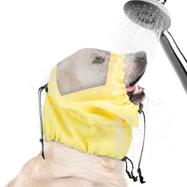 Imagem de Touca de banho de cachorro, proteção de orelha ajustável para natação à prova d'água para banho, faixa de cabeça para banho, chapéu de chuva de cachorro para suprimentos de chuveiro de animais de
