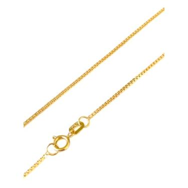 Imagem de Colar Corrente Feminina Veneziana 50cm Longa Ouro 18k C/Estojo