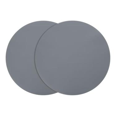 Imagem de 2 peças de silicone para microondas, tapete de forno resistente ao calor de 30,5 cm, almofada quente multiuso, lavável na lava-louças, tripé de silicone, suportes de panela, protetor contra respingos