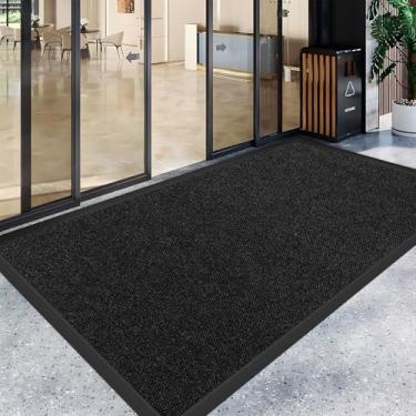 Imagem de Tapete de porta frontal de 45,7 cm x 76,2 cm, entrada externa, tapete comercial para entrada antiderrapante, capacho de boas-vindas resistente para áreas de alto tráfego