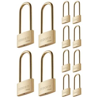 Imagem de Cadeado SEDORTI, fechadura à prova de intempéries, latão sólido, pacot