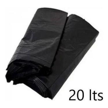 Imagem de Saco De Lixo Preto Reforçado 20 Litros - Pacote 100 Und - Higipack