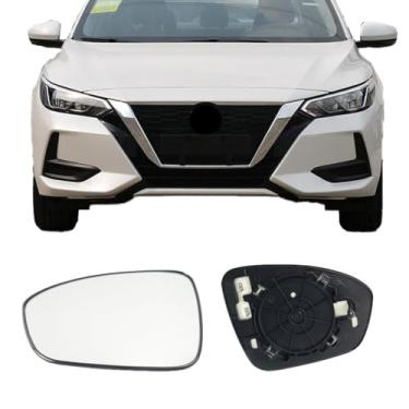 Imagem de Vidro de substituição do espelho lateral do motorista para Nissan Sentra 2020-2023, vidro retrovisor lateral esquerdo aquecido externo automotivo para Nissan Sentra 2020 2021 2022 2023