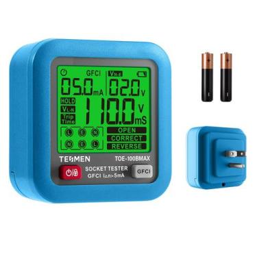 Imagem de Testador de saída TESMEN TOE-100BMAX GFCI Trip Time LCD