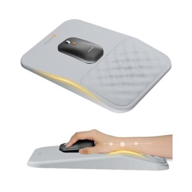 Imagem de ProtoArc Mouse pad ergonômico com descanso de pulso, mousepad com design de massagem, espuma viscoelástica macia e base de poliuretano antiderrapante para alívio da dor, mesa, casa, escritório, 30 x