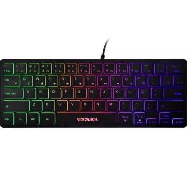 Imagem de Teclado Mini Sate AK-871 Rainbow USB PT - Satellite