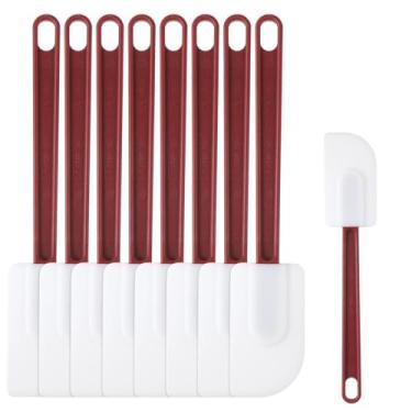 Imagem de LUMINFLY 9 espátulas de silicone resistentes ao calor para cozinha, cozinhar, assar e espalhar bolos