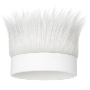 Imagem de CHAKAKA Tiara cabeluda, Crazy Hats Peruca de cabelo engraçada Trolls para adultos, acessórios divertidos de festa à fantasia para a semana espiritual, Halloween, cosplay (cor sólida, branca)