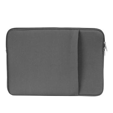 Imagem de Capa para laptop, capa para laptop | Capa macia para computador com bolso lateral - Portador de notebook com design de zíper de aço inoxidável, bolsa de viagem para laptop para laptop, tablet e acessó
