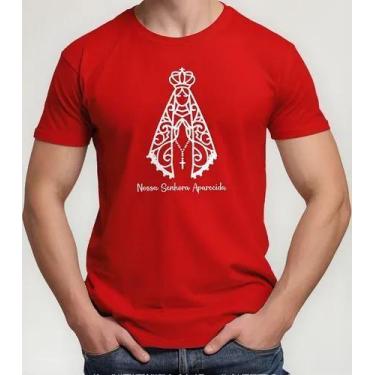 Imagem de Camiseta Camisa Algodão Feminina Masculina Adulto Nossa Senhora Aparec