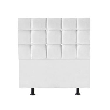 Imagem de Cabeceira Estofada Cama Box Solteiro 100cm Espanha Corino Branco- Mabe Magazine