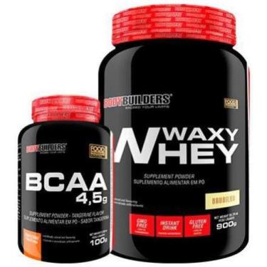 Imagem de Kit Whey Protein Waxy Whey 900G Baunilha+ Bcaa 100G - Bodybuilders